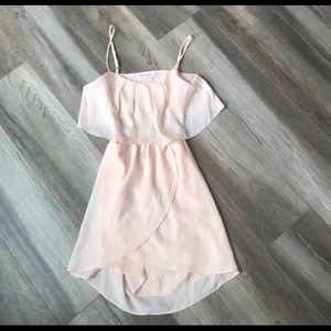 Flowy peach dress